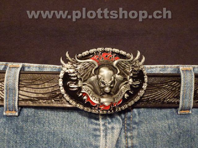 * Gürtelschnalle Biker Adler Totenkopf  Motorrad Skull Belt Buckle *465 